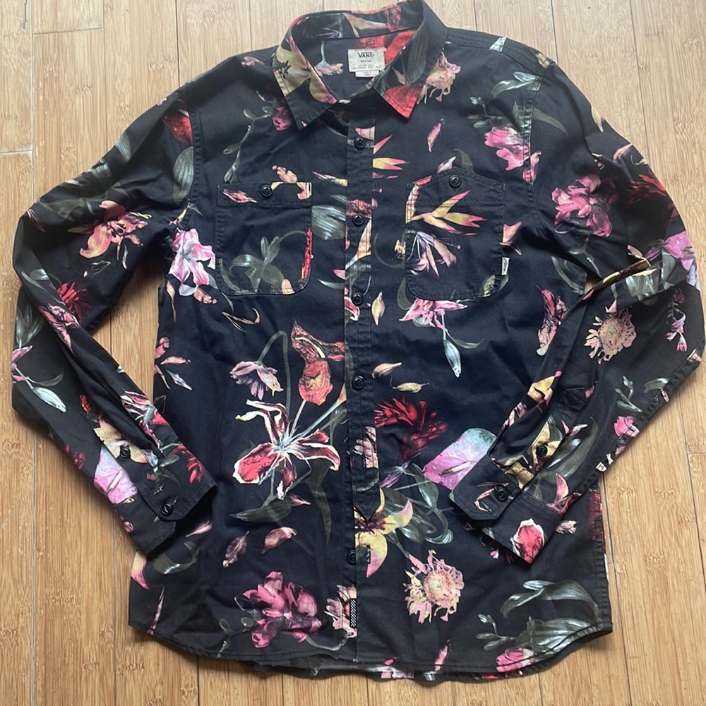 Floral Vans button up shirt